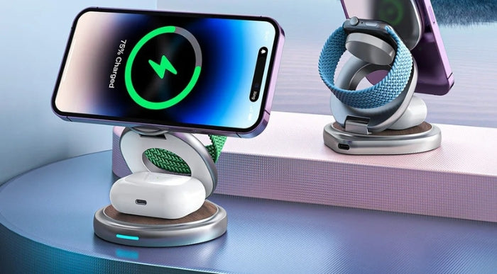 XNONA 3-in-1 Foldable Rotatable Wireless Charging Stand