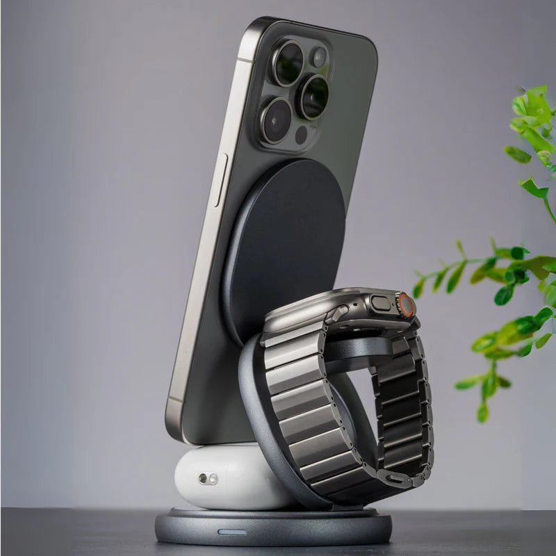 XNONA XN27 Qi 3-In-1 Foldable Magnetic Wireless Charging Station - XNONA