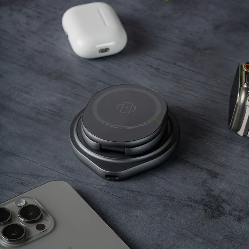 XNONA XN27 Qi 3-In-1 Foldable Magnetic Wireless Charging Station - XNONA