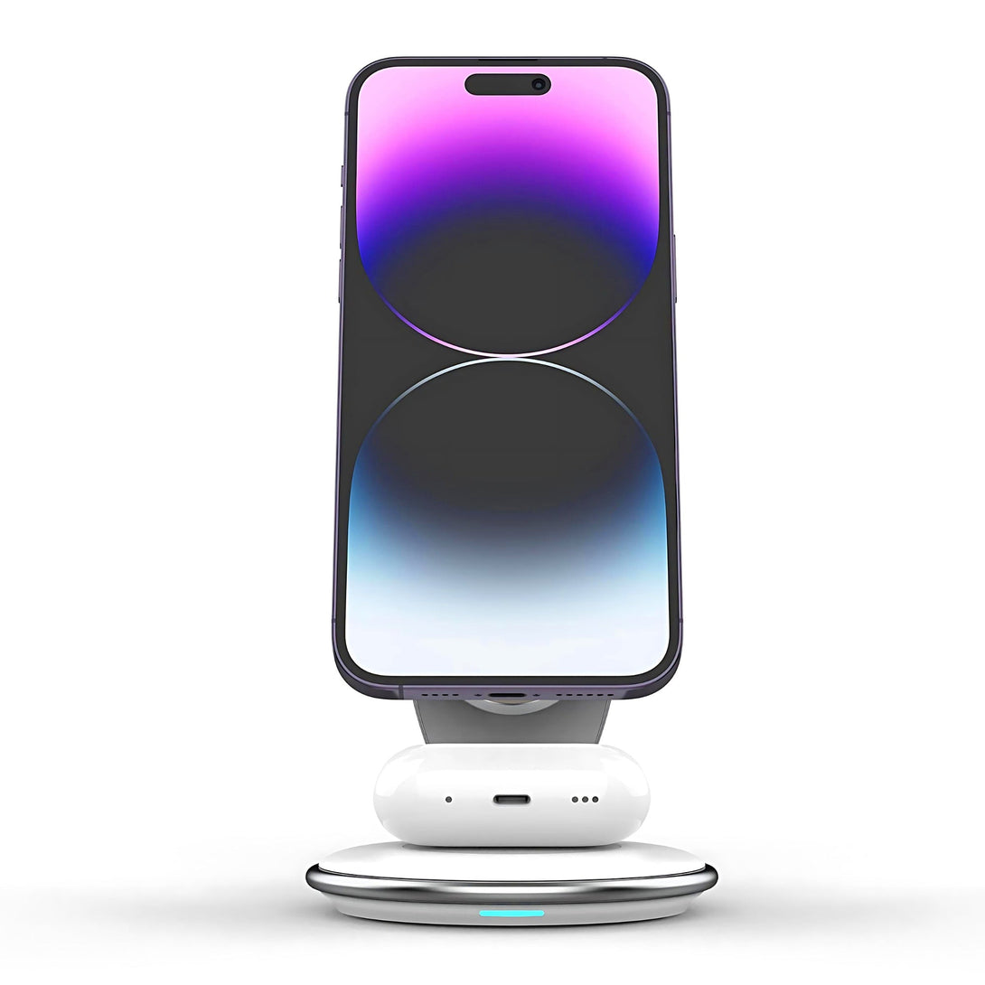 3-in-1 Foldable Rotatable Wireless Charging Stand - XNONA