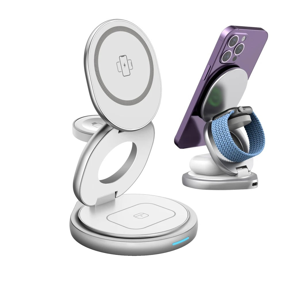 XNONA XN27 Qi 3-In-1 Foldable Magnetic Wireless Charging Station - XNONA